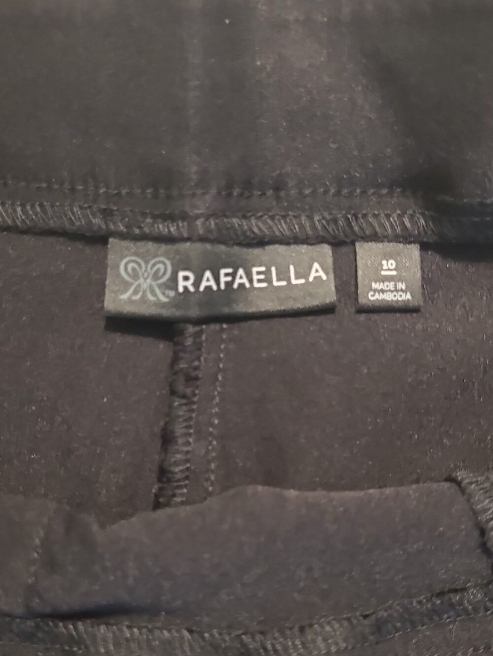 Rafaella Black High-Rise Shorts with Gold Buttons Size 10 - Picture 2 of 5